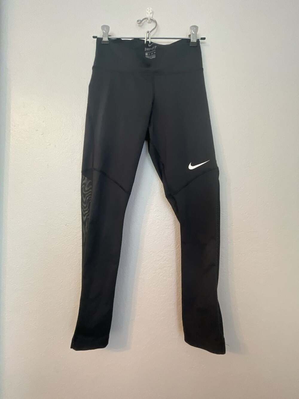 Nike Dri-Fit Leggings Size XS Black Mesh Activewear Pants